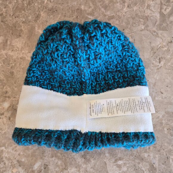 Eddie Bauer Women's Faux Fur Pom Cuffed Beanie - Picture 4 of 5